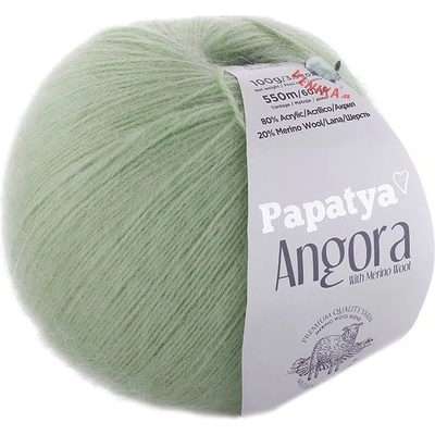 Příze Angora Merino 6530 světle zelená