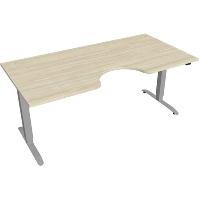 Hobis Office Pro psací stůl Motion MS ERGO 2 Šířka: 180 cm, Barva desky: akát, Barva kovu: šedá RAL 9006 Šířka 120-180 cm / 27 barevných variant