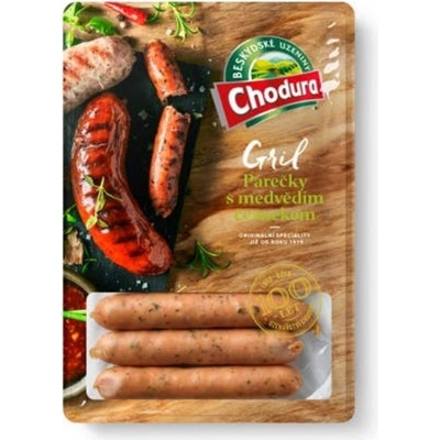 Chodura Gril Párečky s medvědím česnekem 86% masa 270g