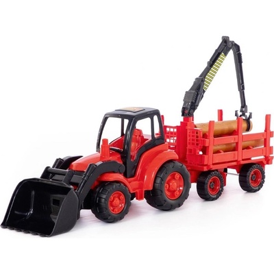 Polesie Traktor s prívesom a radlicou veľký 80cm
