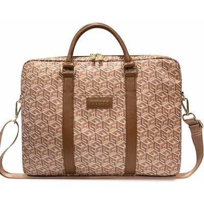 Guess GCube Stripes GUCB15HGCFSEW Чанта за лаптоп, 16", кафяв