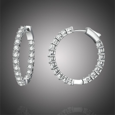 Grace Silver Jewellery náušnice se zirkony Monica E-YIE138/52 stříbrná