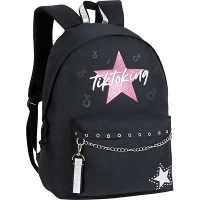 Unkeeper Ученическа раница Unkeeper - Tiktoking, Черна (DKT64814)