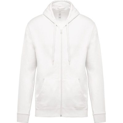 Kariban mikina K479 s kapucí na zip COT20K47900100 white