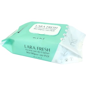 Lara Бебешки мокри кърпички с капак Lara - Fresh, 120 броя, Mint (54008) - ozone