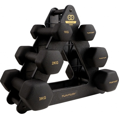 TUNTURI Centuri Činkový set neopren ve stojanu 1 - 3 kg 6 ks