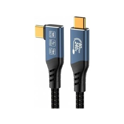 PremiumCord USB4 Version2.0 80Gbps 16K@60Hz 240W Thunderbolt 3 to 4 angled cable 1.2m