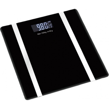 Voltz Дигитален кантар-анализатор Rosberg R51650I, до 180 кг, Bluetooth, LCD дисплей, 17 функции, Висцеларни мазнини, Мускули, Черен (R51650I black)