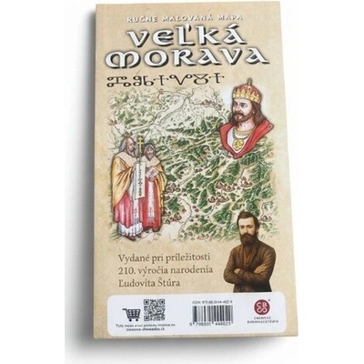 CBS Veľká Morava - ručne maľovaná mapa