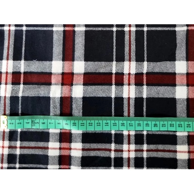 Flanel tmavě modrá kostka artikl FL04