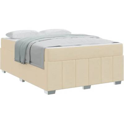zahrada-XL 3398291 Rám postele s matrací Krémová textil