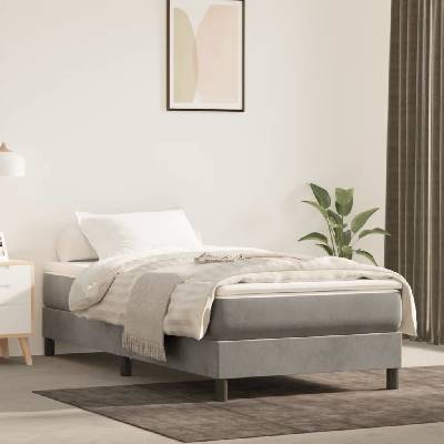 vidaXL 3120739 Rám postele samet / barva světle šedá