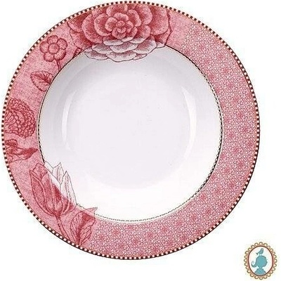 Pip Studio Spring to Life Polévkový talíř 21,5cm růžový