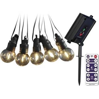 V-TAC LED Соларна верига 10xLED/0, 5/4, 5V 12 m 3000K IP44 + + д. у (VT1216)