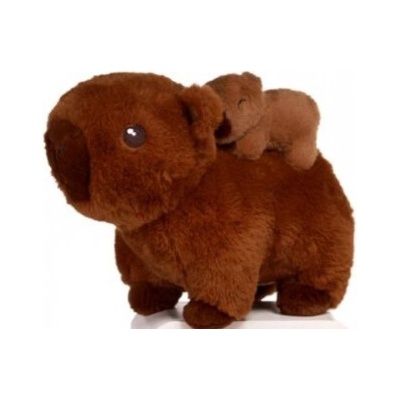 Kapybara tmavě hnědá s miminkem 25 cm