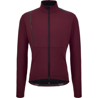 Santini Мъжко термо яке за колоездене Santini Lined Windproof Winter Cycling Jacket Cycling jacket - Burgundy (051-1314-0111)