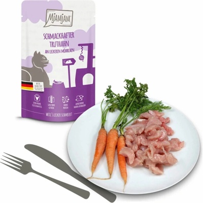 Mjamjam Mokré krmivo s krůtou a chutnou mrkví 125 g