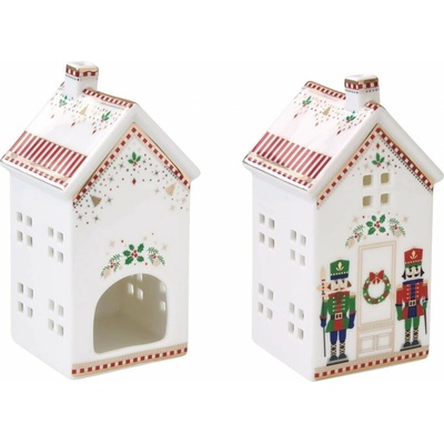 Easy Life Porcelánový svietnik Nutcracker (Luskáčik) 6,5×6,5×14,5 cm