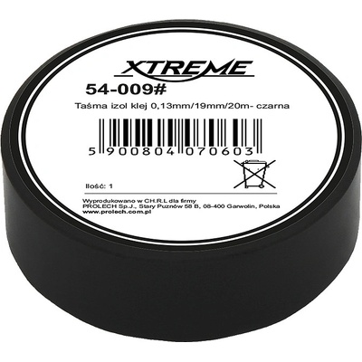 Xtreme Izolačná páska 19 mm x 0,13 mm x 20 m 54-009 čierna
