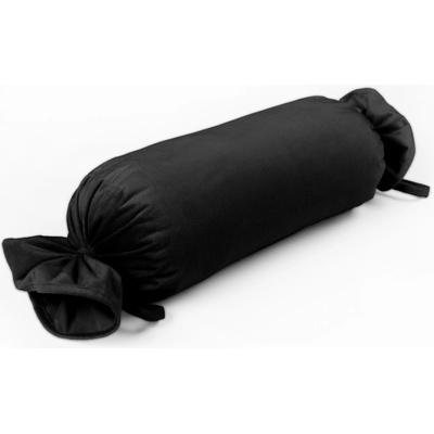 Biante Zamatový vankúš valec bonbon Velvet Prémium SVP-023 Čierny 15x40