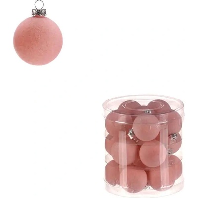 Autronic Sametové ozdoby, pr. 4 cm 18 ks VAK132 PINK