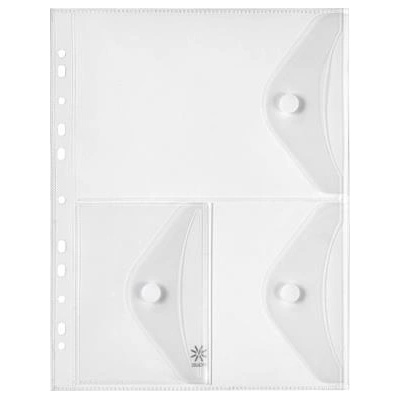 Viquel Папка за документи, A4, PP, патент, 3 отделения, VIQUEL "Pockets", прозрачна 478016-08 (478016-08)