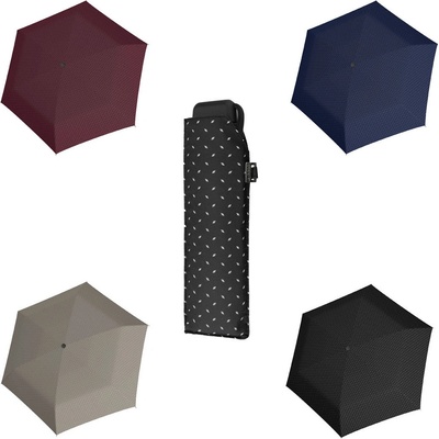 Doppler Mini slim Carbonsteel Glow dámský plochý skládací deštník vínový