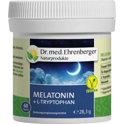 Dr. Ehrenberger Naturprodukte Melatonin + L-Tryptophan - 60 капсули