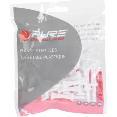 PURE 2 IMPROVE PLASTIC STEP TEES 51mm 25ks biela