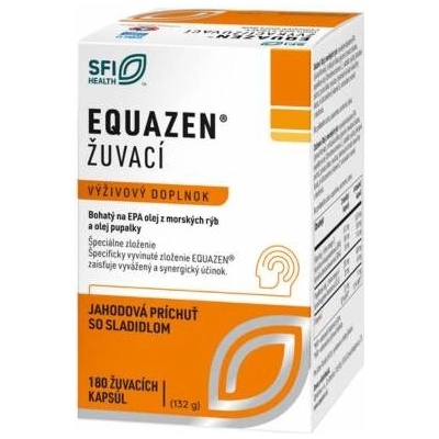 Equazen jahodová príchuť 180 žuvacích kapsúl