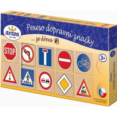 Drevené pexeso Dopravné značky