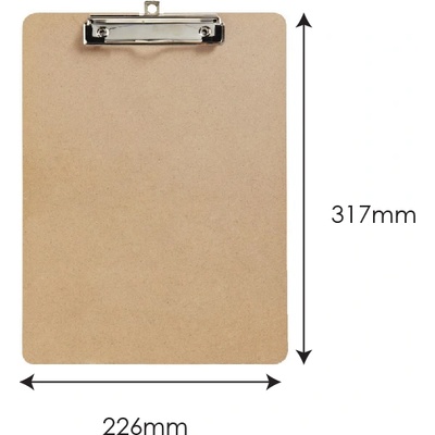 Дървен клипборд без капак, MDF Yosogo, А4