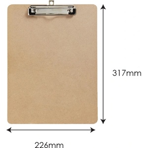  Дървен клипборд без капак, MDF Yosogo, А4