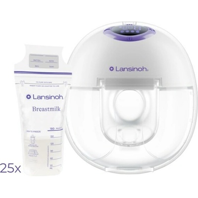 Lansinoh Single Wearable Pump + Breastmilk Storage Bags SK
