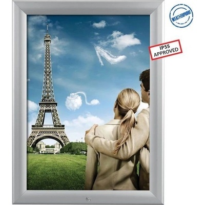 A-Z Reklama CZ Uzamykatelný Voděodolný hliníkový Clip rám profil 35 mm na prosklené plochy - pro plakát formátu A3 - Stříbrný – Zboží Dáma