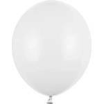 Party Deco Бял пастелен латексов балон - 23 см (sb10p-008)