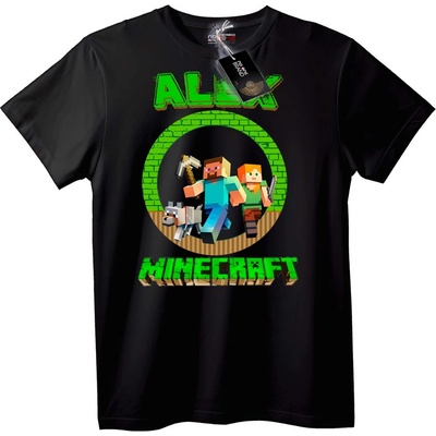 Minecraft Alex Тениска - 5XL, White
