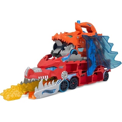 Игрален комплект 2 в 1 Hot Wheels City - Ultimate Dual Dragon Hauler, 1: 64 (JBM72)
