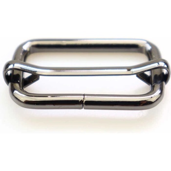 Posunovač na popruh 33 x 20 mm černý nikl