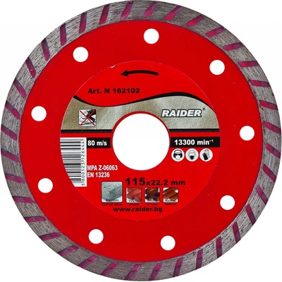 Raider Диск диамантен Turbo 115x22.2mm RD-DD05