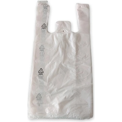 Mikrotenová taška trhacia BIELA 4 kg 25x45 cm blok 100 ks