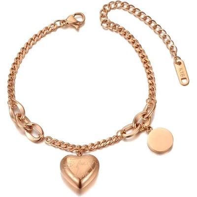 Victoria Filippi Stainless Steel ocelový Sabrina Gold Blind for Love chirurgická ocelsrdce NRB20097-1/48 Zlatá