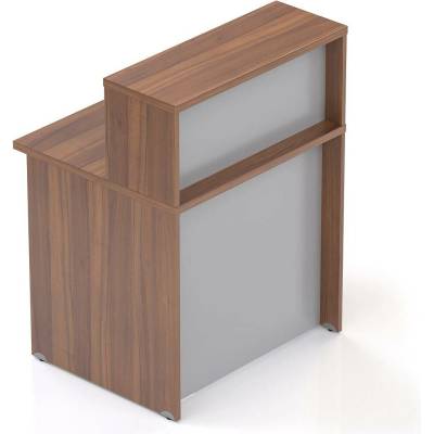 Nábytek Designový cz NLKA08 19 Recepční pult Komfort ořech / šedý