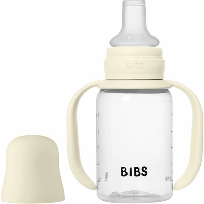 Bibs detská fľaša so silikónovým náustkom ivory 150 ml