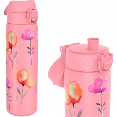 ION8 oceľová fľaša na vodu ružová s kvetmi 600 ml