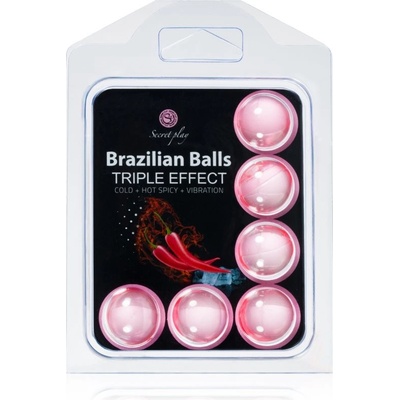 Secret play Brazilian 6 Balls Set Triple Effect masážní olej 24 g