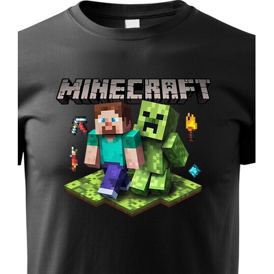 Dětské tričko Minecraft 2 ČernáCanvas Dětské tričko Bezvatriko.cz 2922