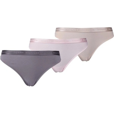 Tommy Hilfiger EVERYDAY LUXE 3 PACK Dámske tangá béžová