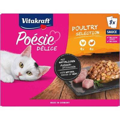 Vitakraft Poésie Délice Poultry Selection, 8 × 85 g