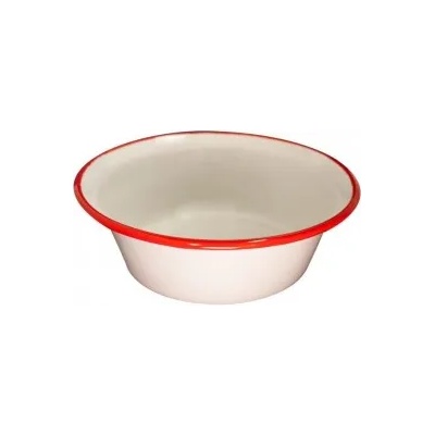 Horecano Емайлирана купа конус ф16см крем/червено retro-(101c/16 105+105) (0160234)